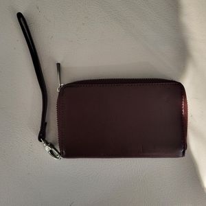 DANIER BURGUNDY LEATHER WRISLET/WALLET